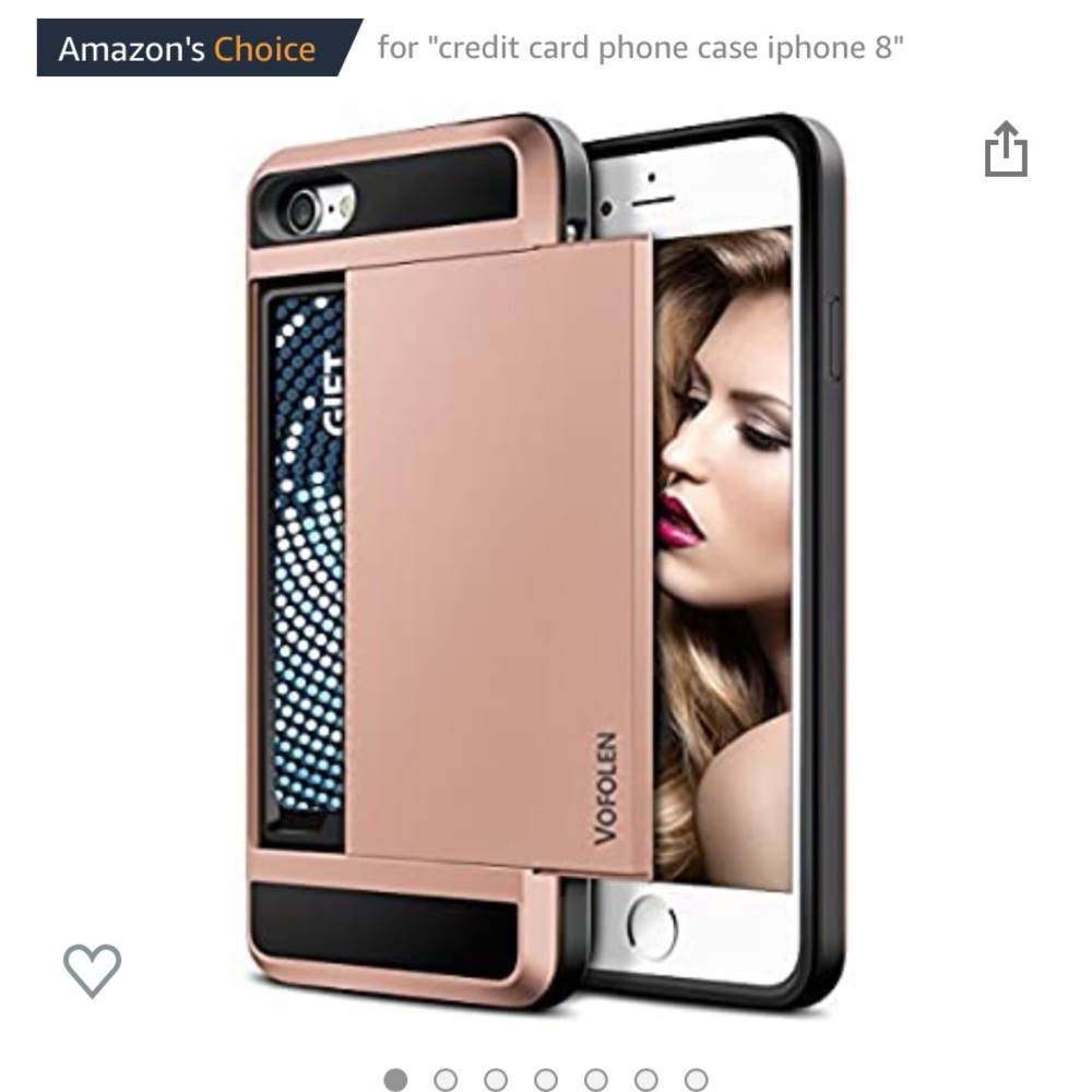 Rose gold wallet phone case 📱